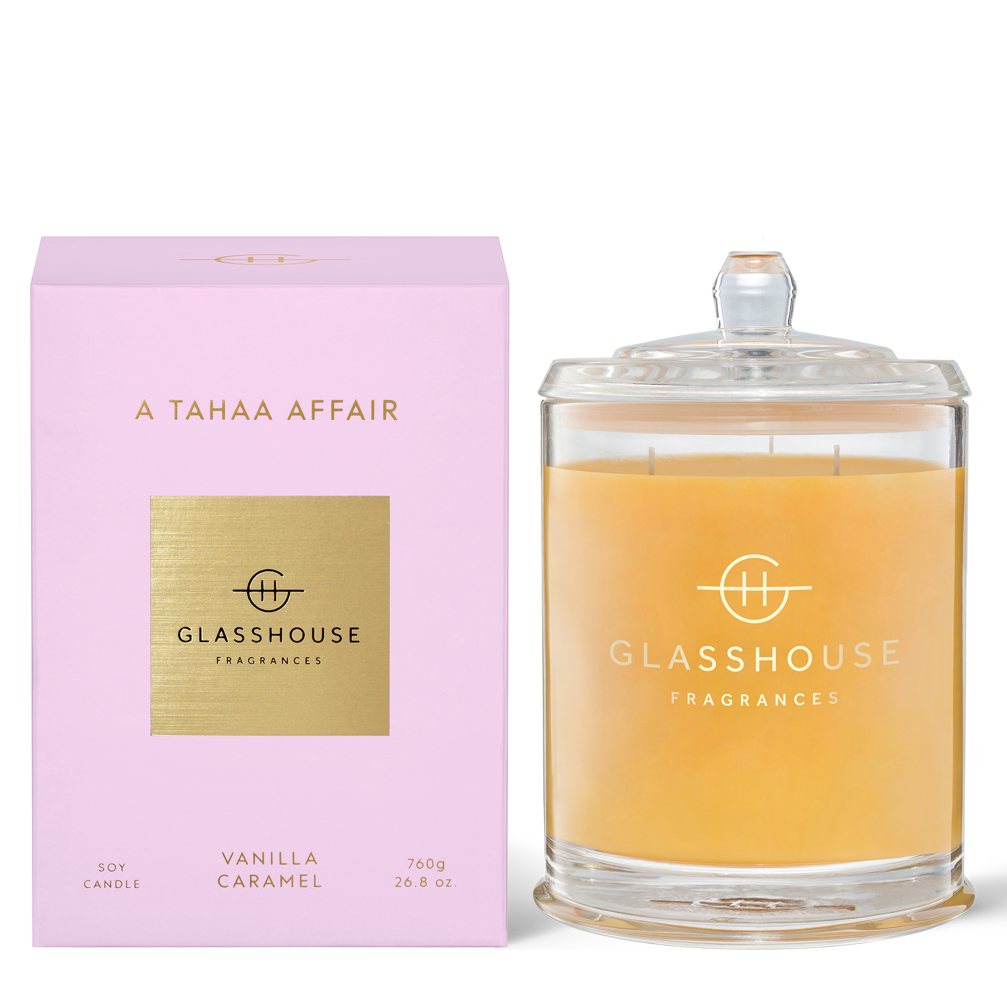 Glasshouse Candle A Tahaa Affair (Vanilla & Caramel) **Pre Order due 1 week**